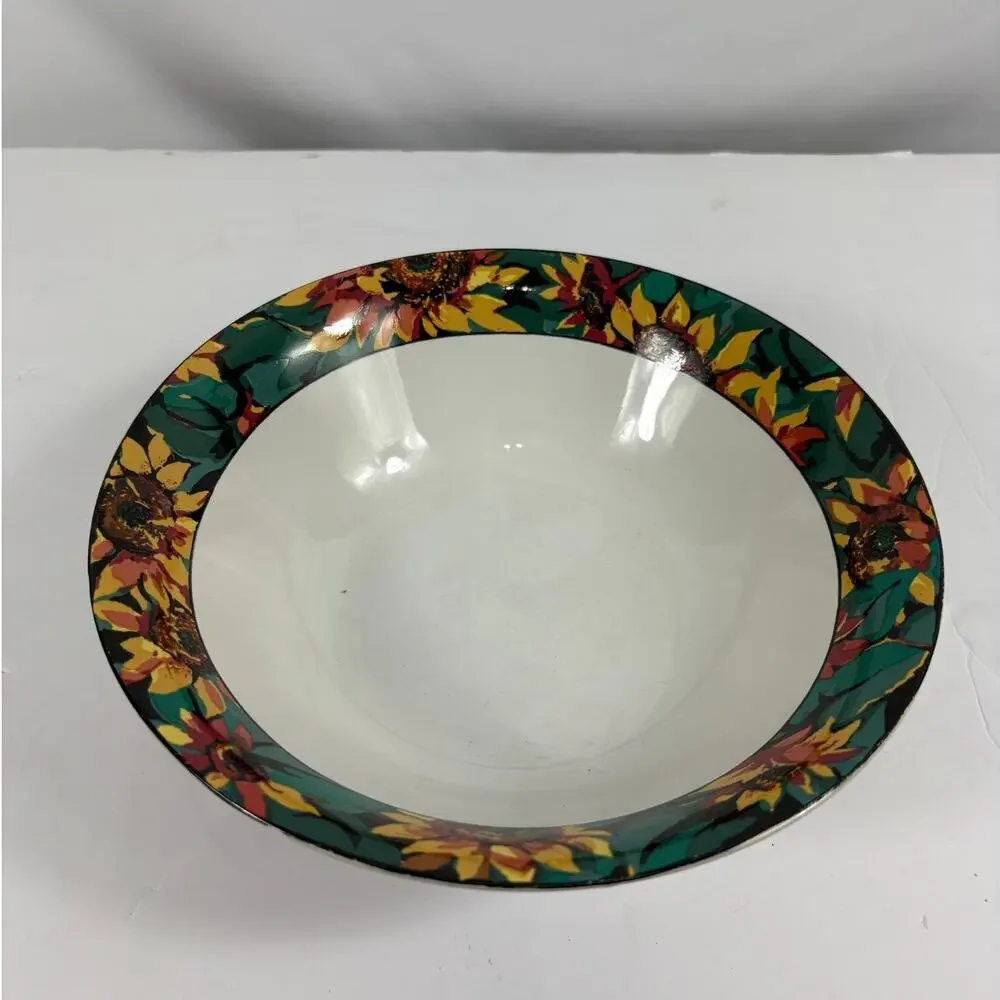 Vitromaster Sunflower Large Serving Bowl 1994 Sue Zipkin